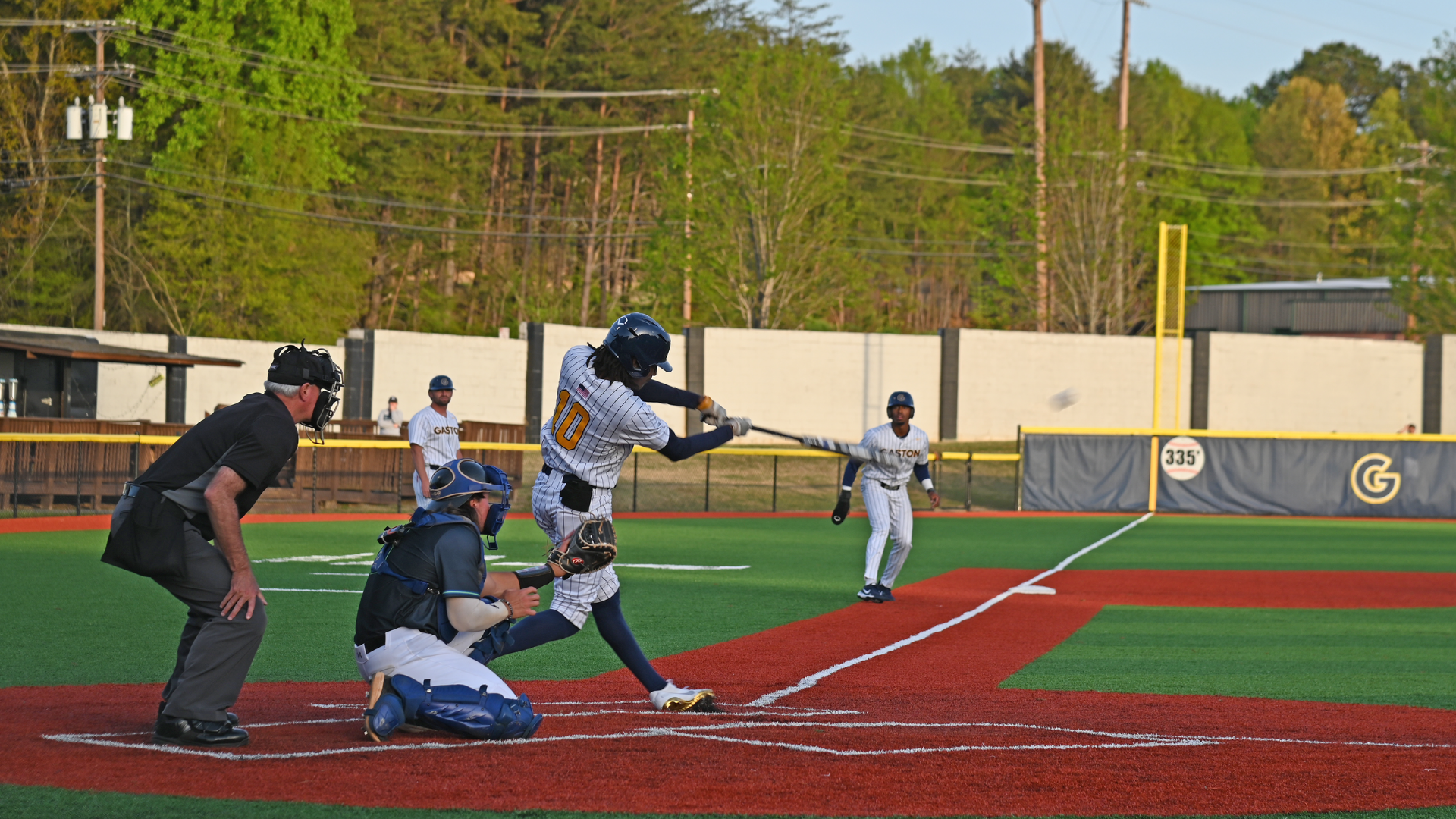 Gaston College's Enrique Wood had two of the Rhino's three walk off game-winning hits this season.