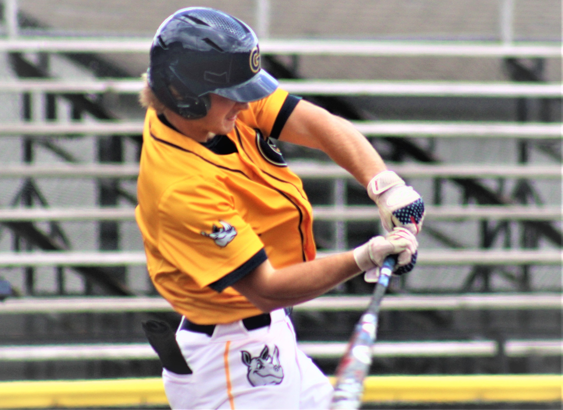 Gaston College's J.D. Yakubinis hit a dramatic walk off home run as the Rhinos completed an unbeaten February to start their historic season.