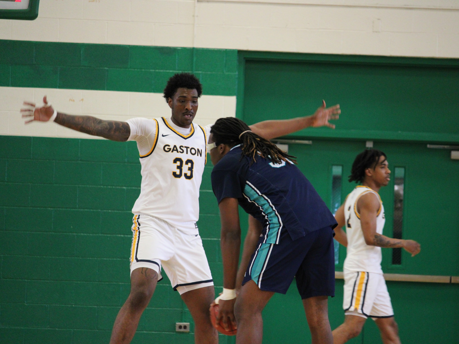 Gaston College's Kaleb Siler (33)