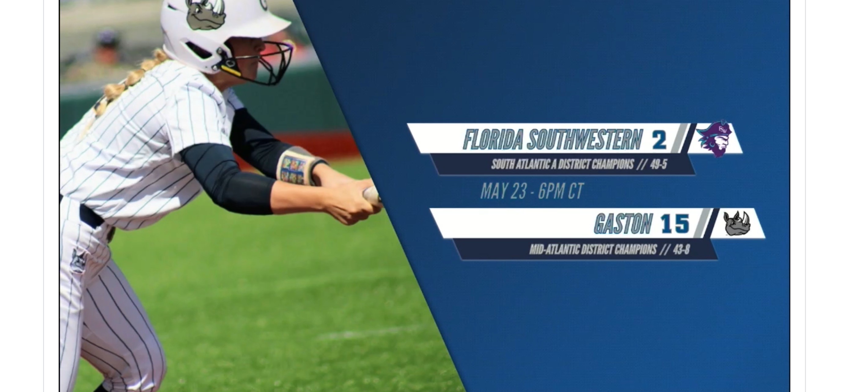 Gaston College softball gets pairing for its first World Series appearance